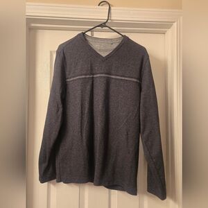 Van Huseun Men's V-Neck Sweater - Charcoal Grey